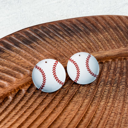 Baseball Earring Blank (1 Pair), Acrylic Print & Cut, Laser Blank #10