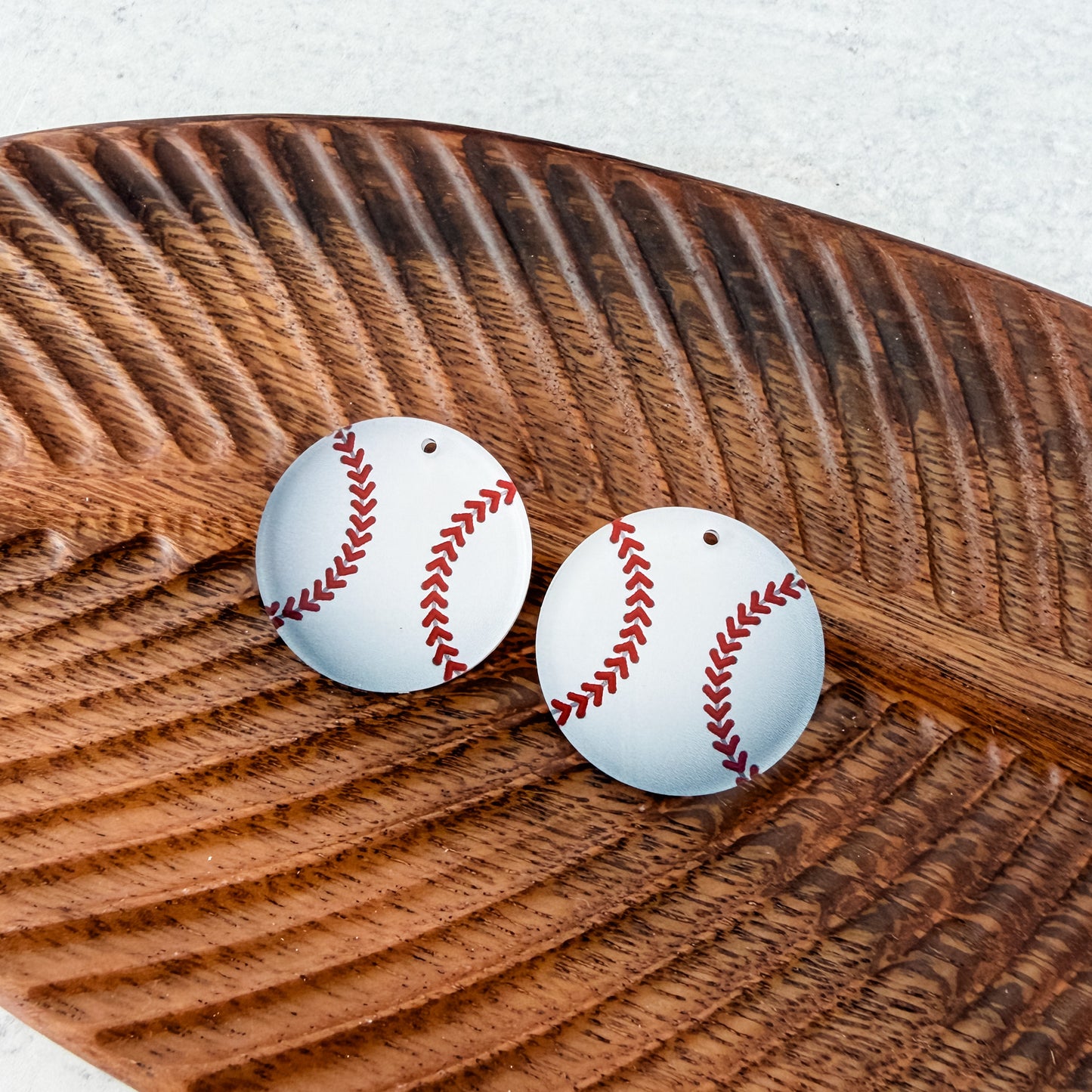 Baseball Earring Blank (1 Pair), Acrylic Print & Cut, Laser Blank #10