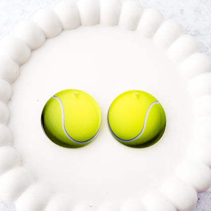Tennis Ball Earring Blank (1 Pair), Acrylic Print & Cut, Laser Blank #11