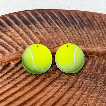 Tennis Ball Earring Blank (1 Pair), Acrylic Print & Cut, Laser Blank #11