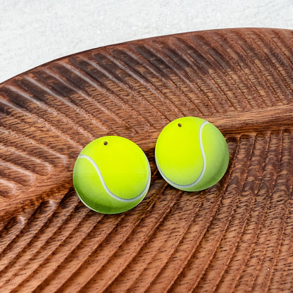 Tennis Ball Earring Blank (1 Pair), Acrylic Print & Cut, Laser Blank #11