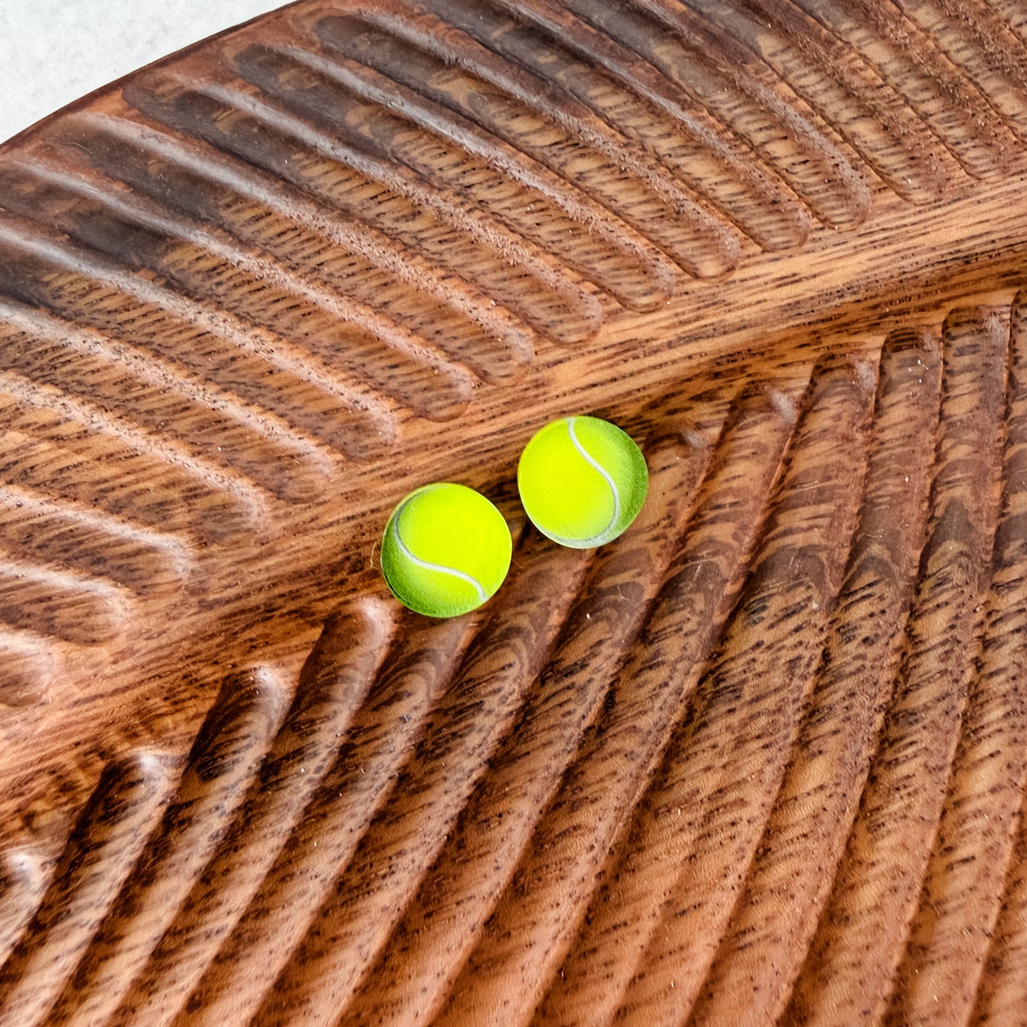 Tennis Ball Stud Blank (5 Pairs), Acrylic Print & Cut, Laser Blank #21