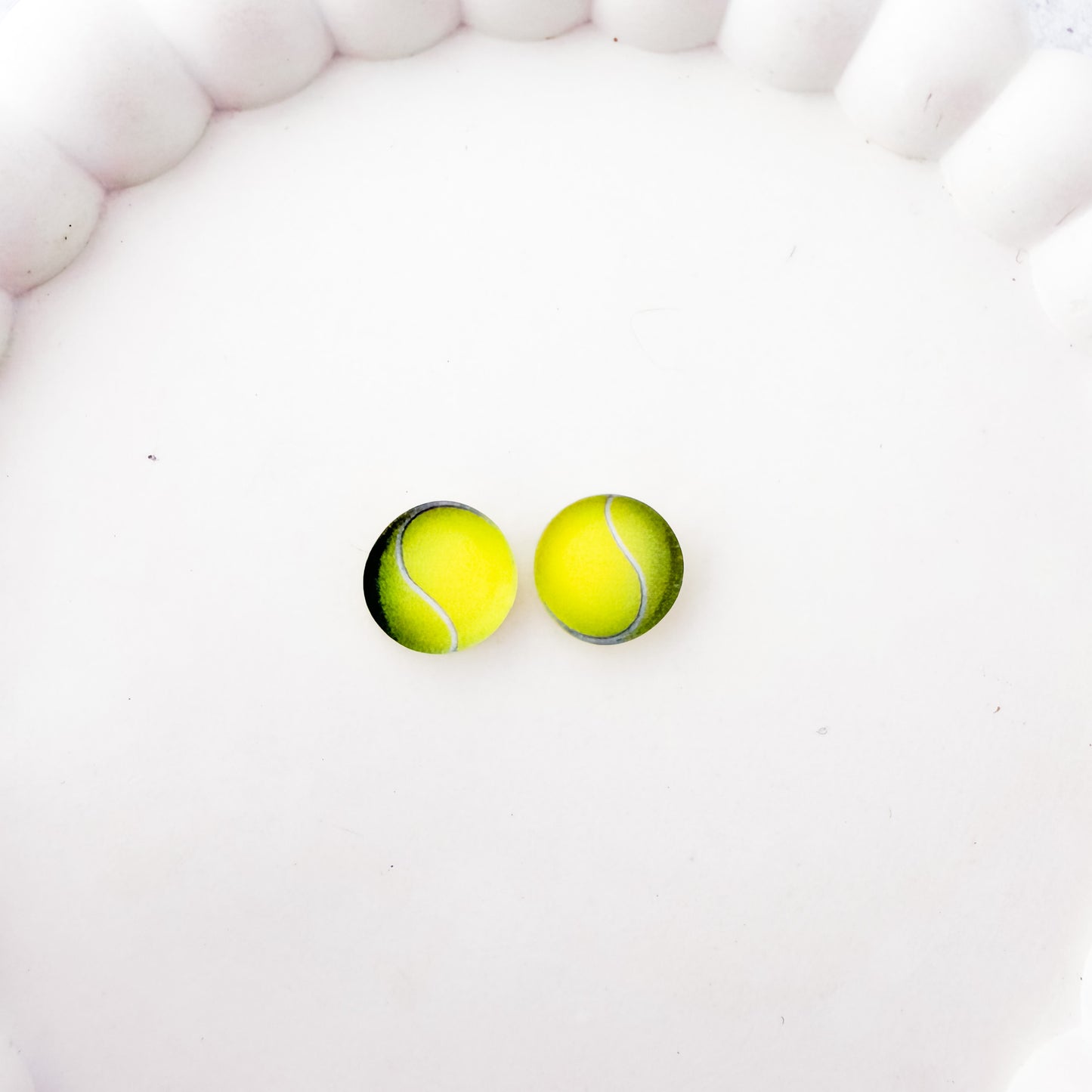 Tennis Ball Stud Blank (5 Pairs), Acrylic Print & Cut, Laser Blank #21