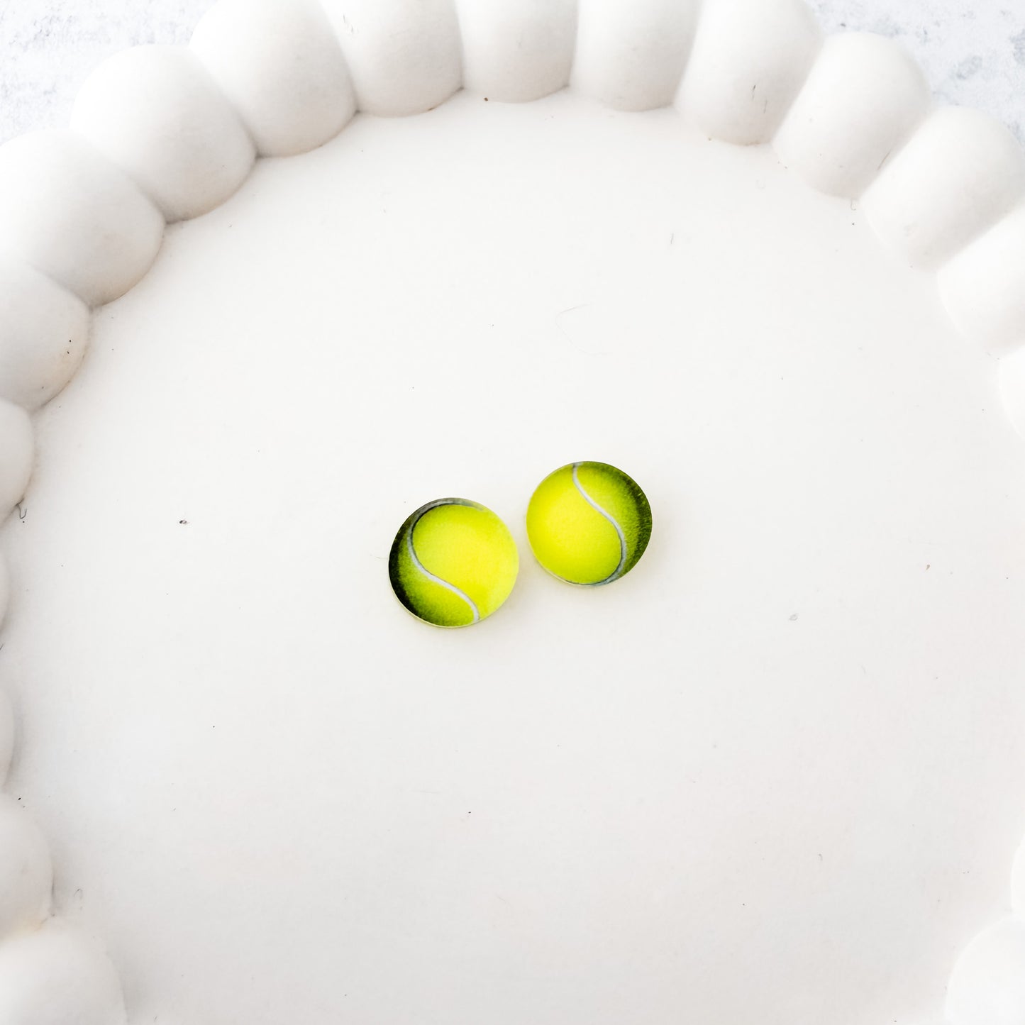 Tennis Ball Stud Blank (5 Pairs), Acrylic Print & Cut, Laser Blank #21
