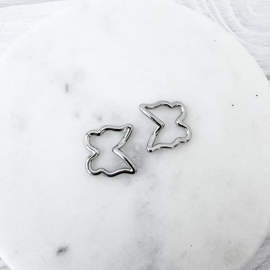 Angled Butterfly Charms (Silver ), 5 Total, Charm #118