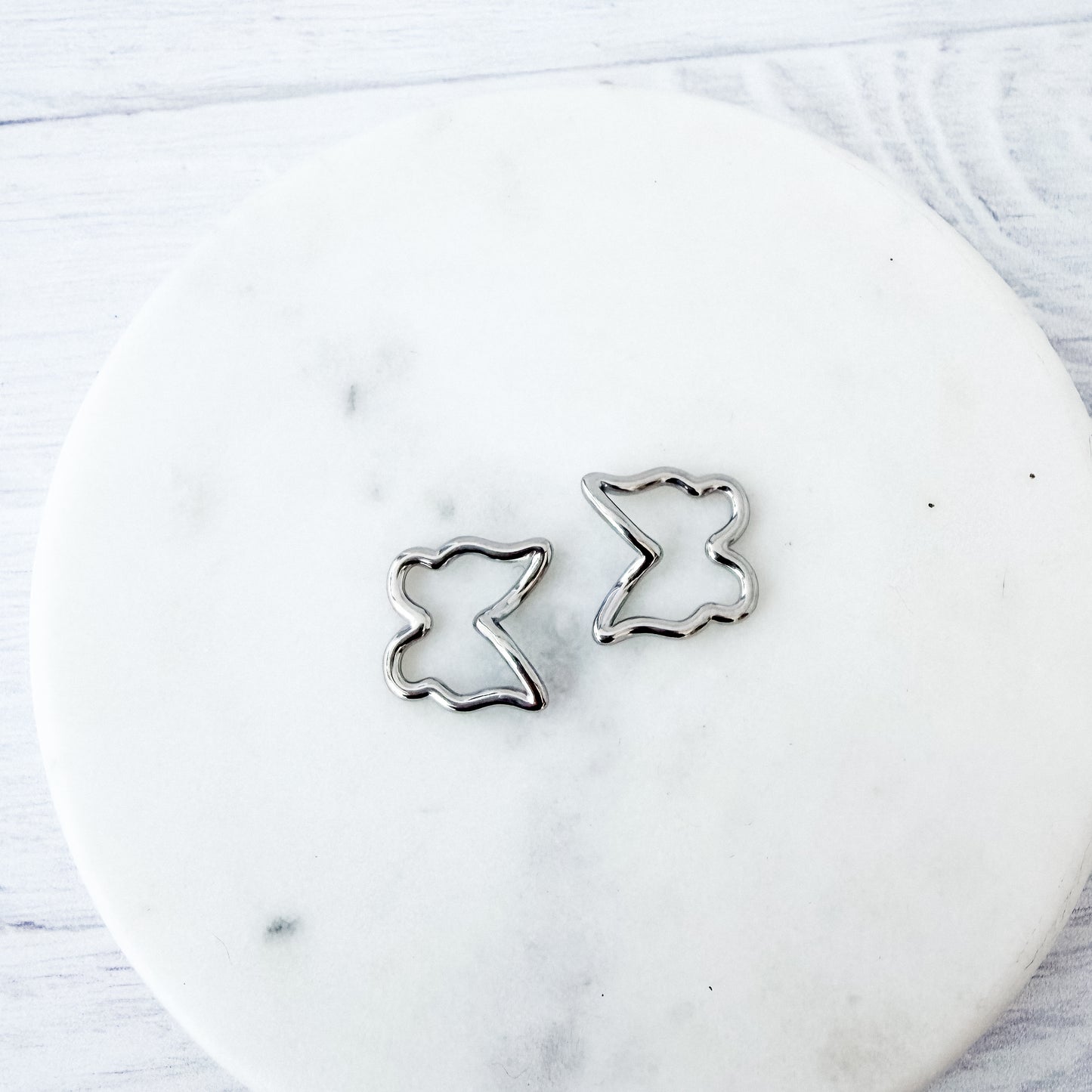 Angled Butterfly Charms (Silver ), 5 Total, Charm #118