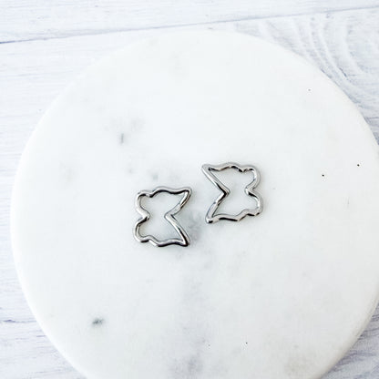 Angled Butterfly Charms (Silver ), 5 Total, Charm #118