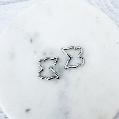 Angled Butterfly Charms (Silver ), 5 Total, Charm #118