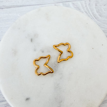 Angled Butterfly Charms (Gold), 5 Total, Charm #119
