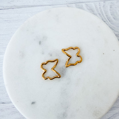 Angled Butterfly Charms (Gold), 5 Total, Charm #119