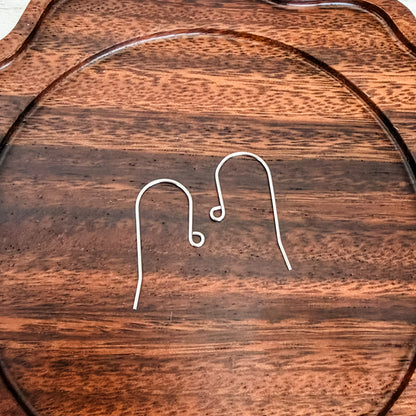 New Premium Minimalist Sheperds Stainless Steel Ear Wires (Choose Silver or Gold), 20 Pieces, Earring Hook #16