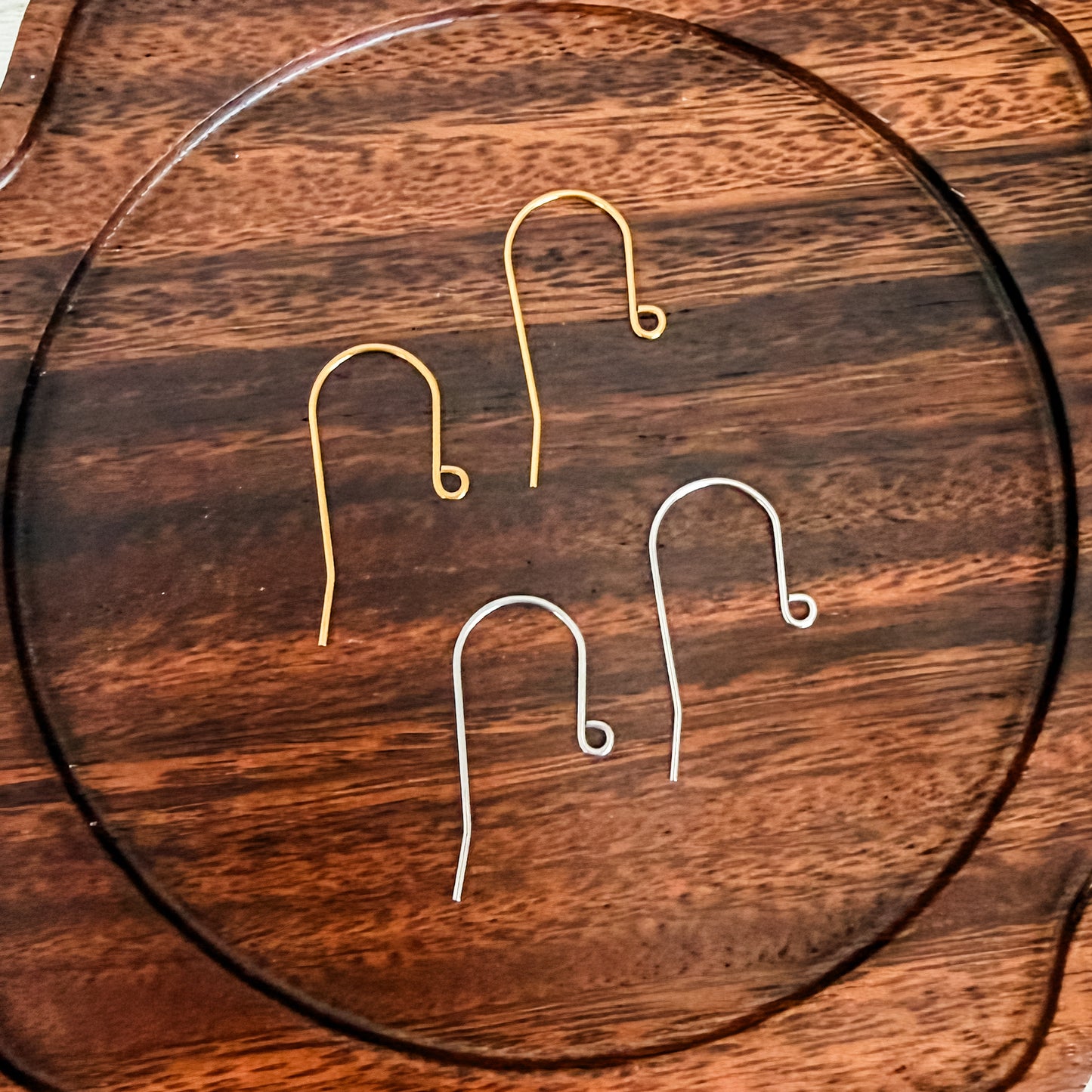 New Premium Minimalist Sheperds Stainless Steel Ear Wires (Choose Silver or Gold), 20 Pieces, Earring Hook #16