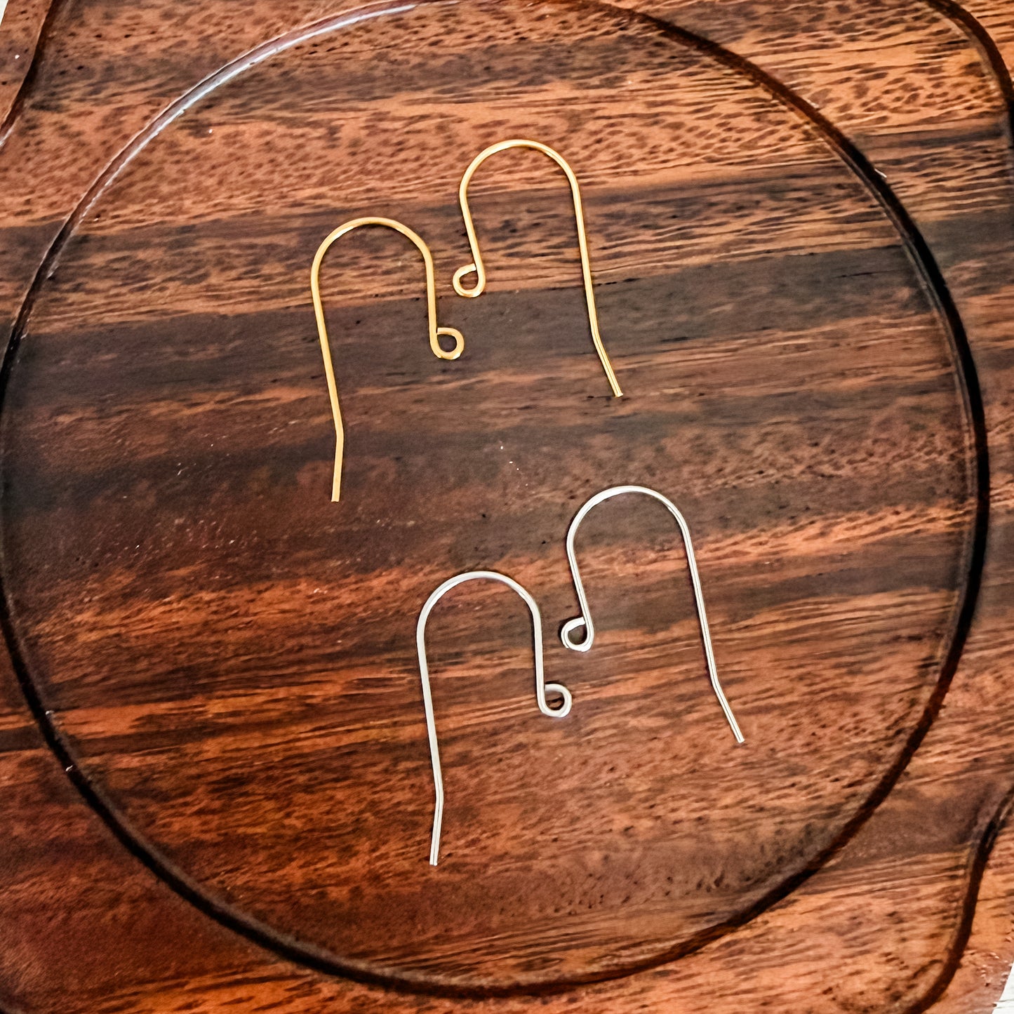New Premium Minimalist Sheperds Stainless Steel Ear Wires (Choose Silver or Gold), 20 Pieces, Earring Hook #16