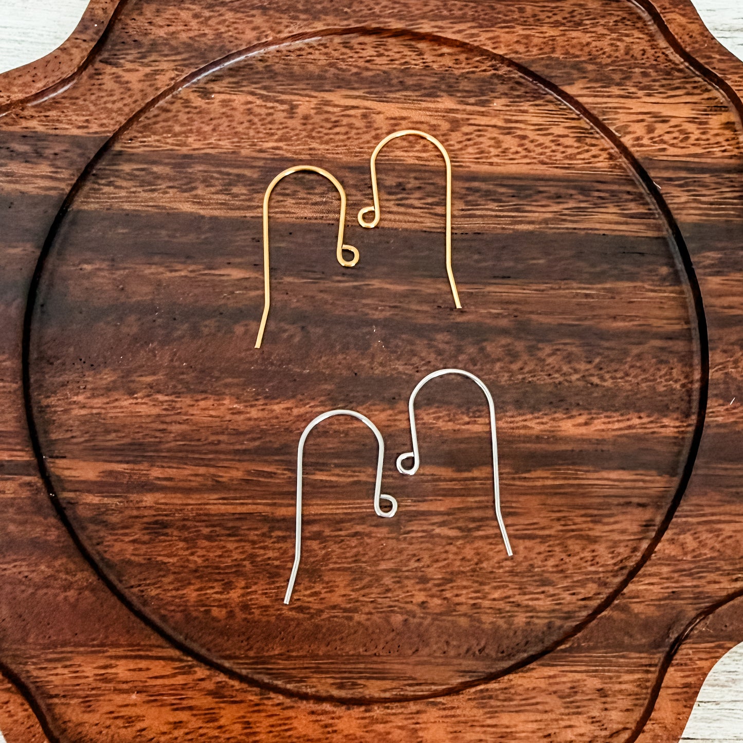 New Premium Minimalist Sheperds Stainless Steel Ear Wires (Choose Silver or Gold), 20 Pieces, Earring Hook #16