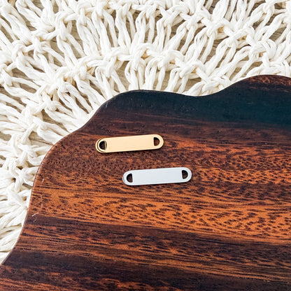 Small Oval Bar Connector Charms (Silver or Gold), 5 Pieces Total, Metal Blank #239