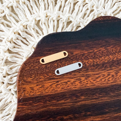 Small Oval Bar Connector Charms (Silver or Gold), 5 Pieces Total, Metal Blank #239