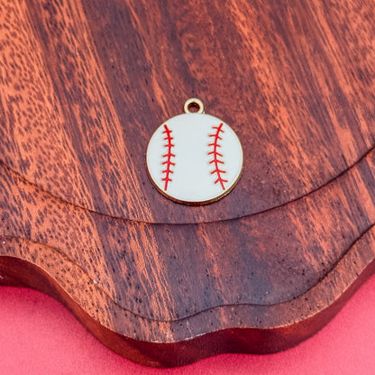Baseball Stainless Steel Charm, 10 Pieces, Warehouse Event #23
