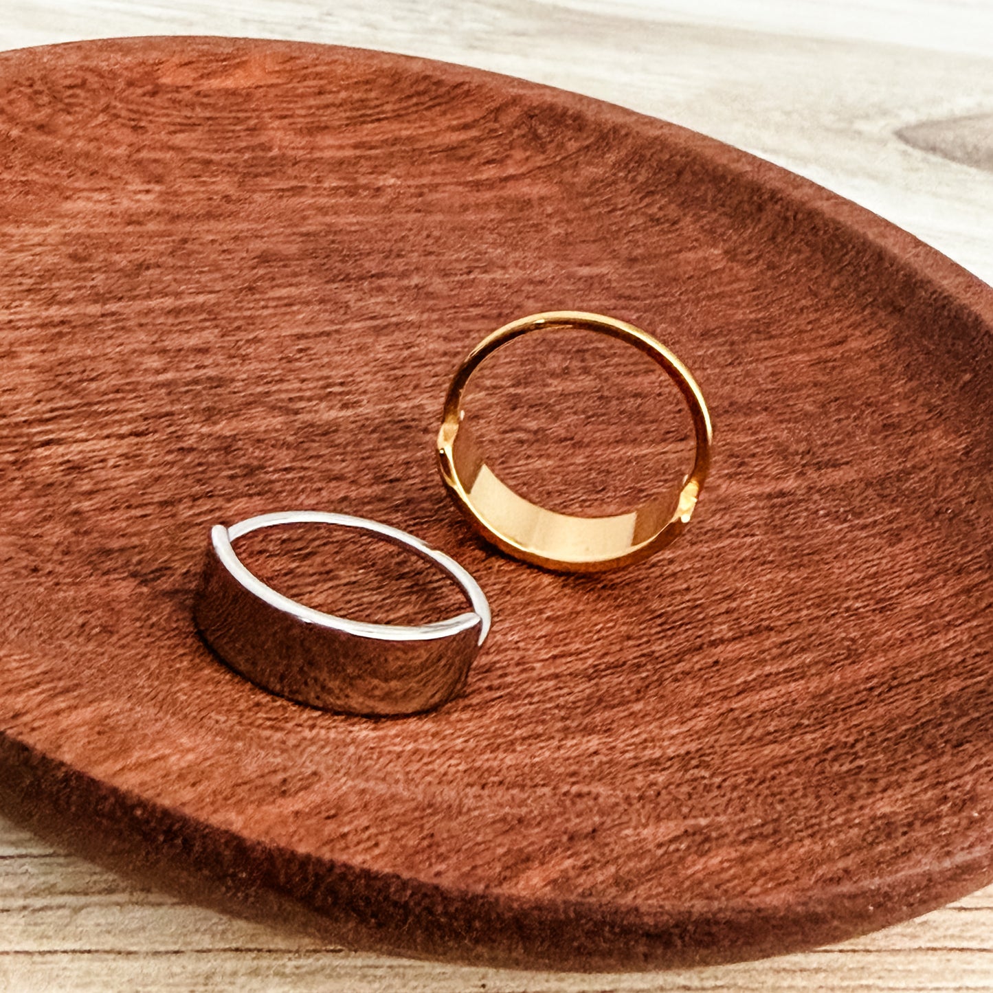 Horizontal Bar Ring (Silver or Gold, Sizes 5-10), 1 Total, Metal Blank #244