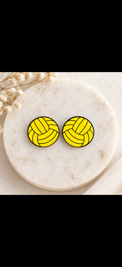 Water Polo Earring Blank (1 Pair), Acrylic Print & Cut, Laser Blank #111