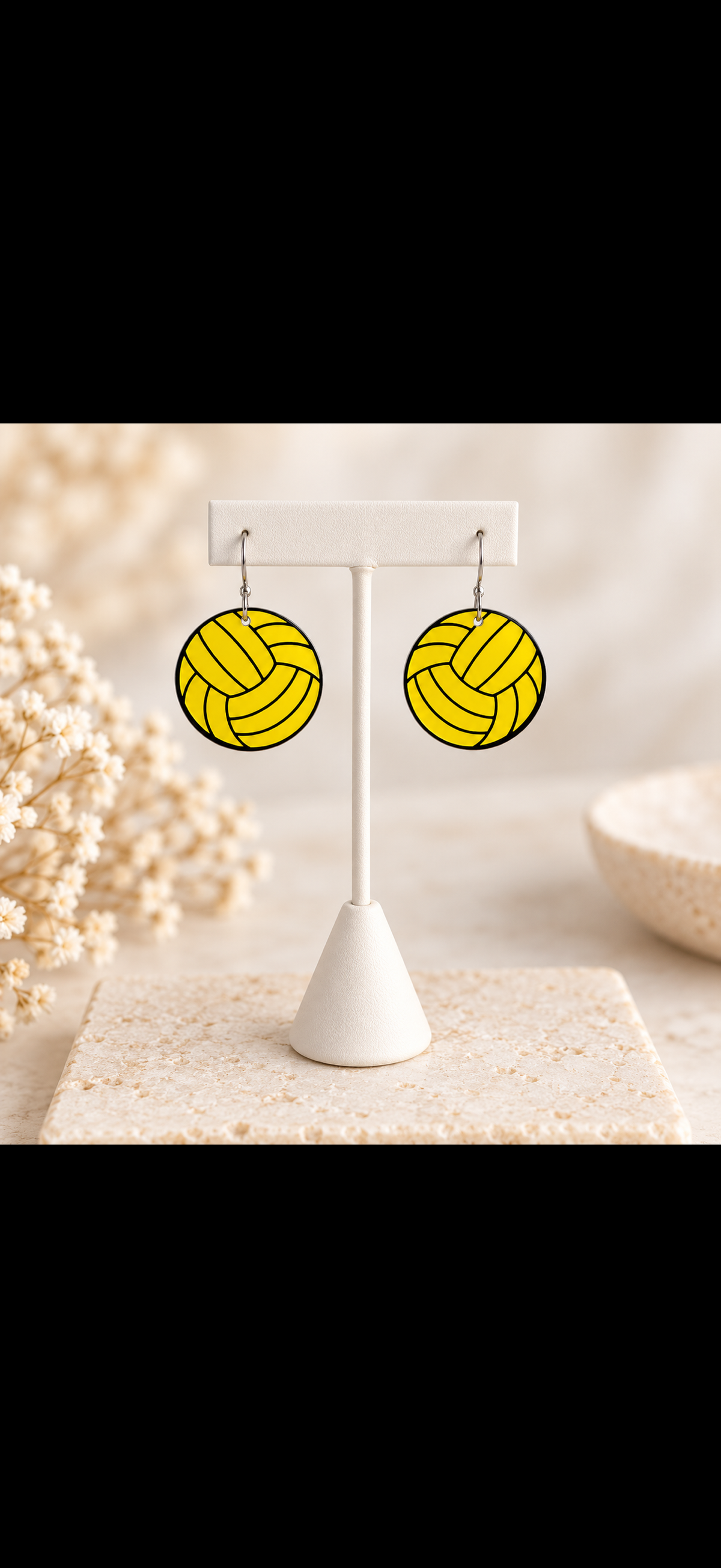 Water Polo Earring Blank (1 Pair), Acrylic Print & Cut, Laser Blank #111