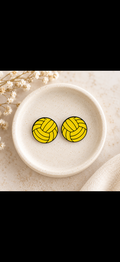 Water Polo Earring Blank (1 Pair), Acrylic Print & Cut, Laser Blank #111
