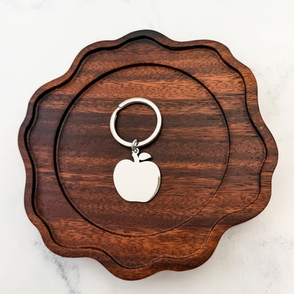 Apple Keychain (Silver), 1 Piece Total, Metal Blank #283
