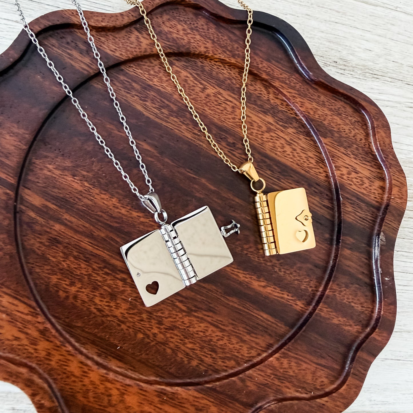 Storybook Necklace (Silver or Gold), 1 Total, Metal Blank #253
