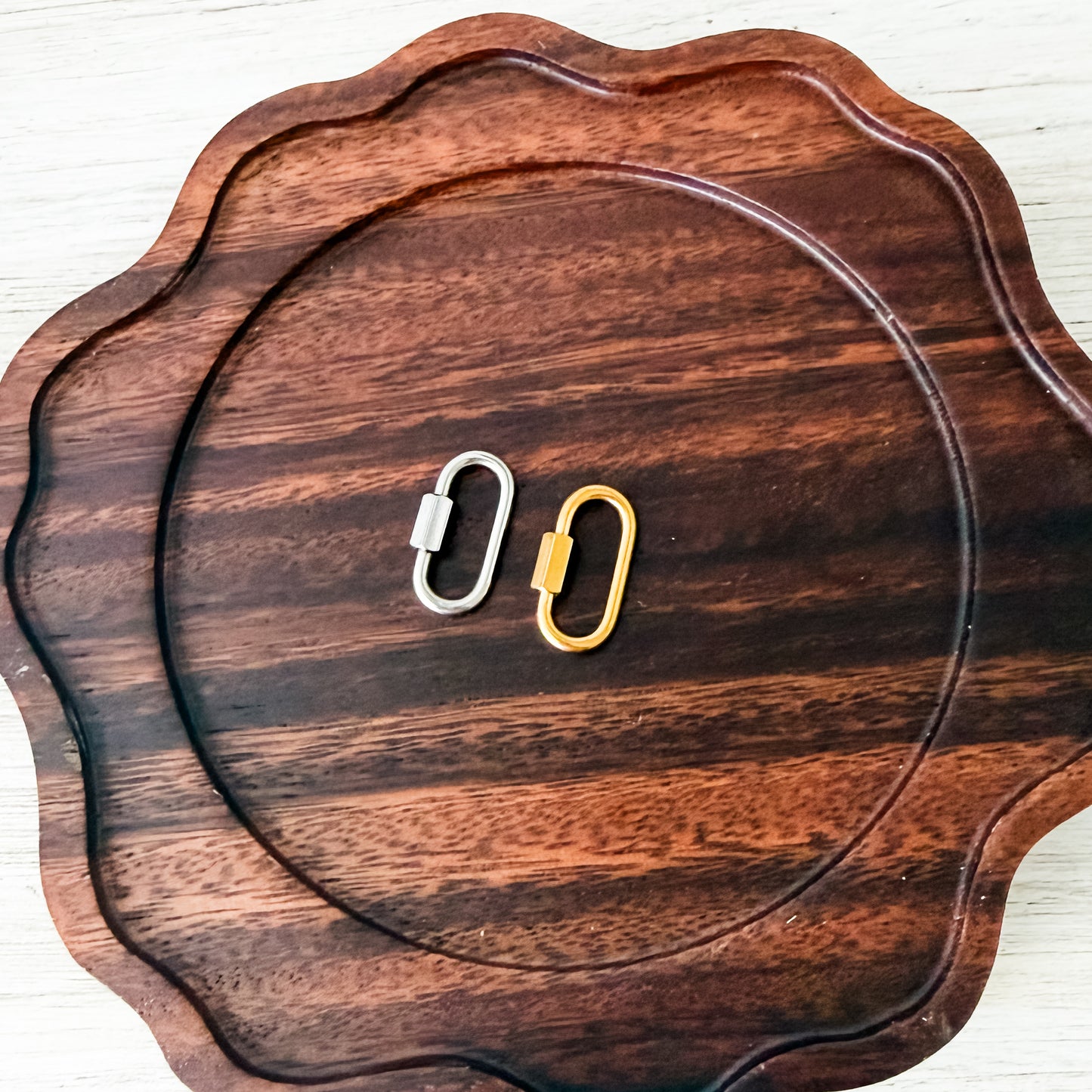 New Premium Oval Carabiner Finding (Silver or Gold), 5 Pieces, Metal Blank #263