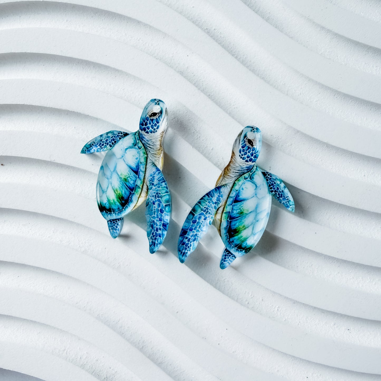 Sea Turtle Earring Blank (1 Pair), Acrylic Print & Cut, Laser Blank #74