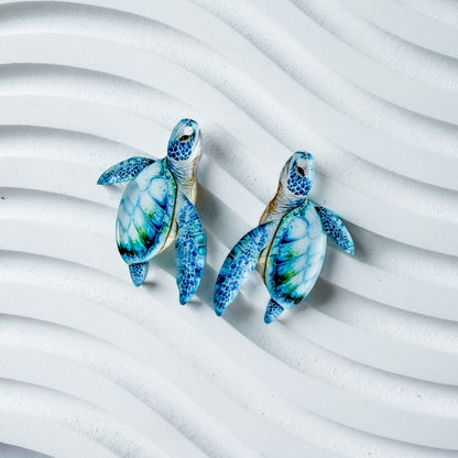 Sea Turtle Earring Blank (1 Pair), Acrylic Print & Cut, Laser Blank #74