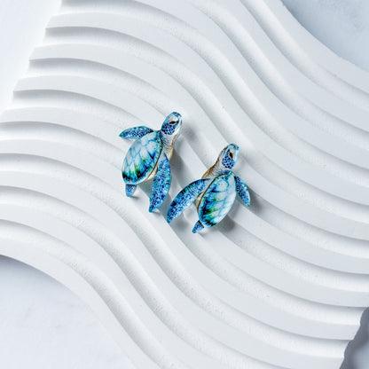 Sea Turtle Earring Blank (1 Pair), Acrylic Print & Cut, Laser Blank #74