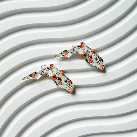 Sweet Florida Earring Blank (1 Pair), Acrylic Print & Cut, Laser Blank #76