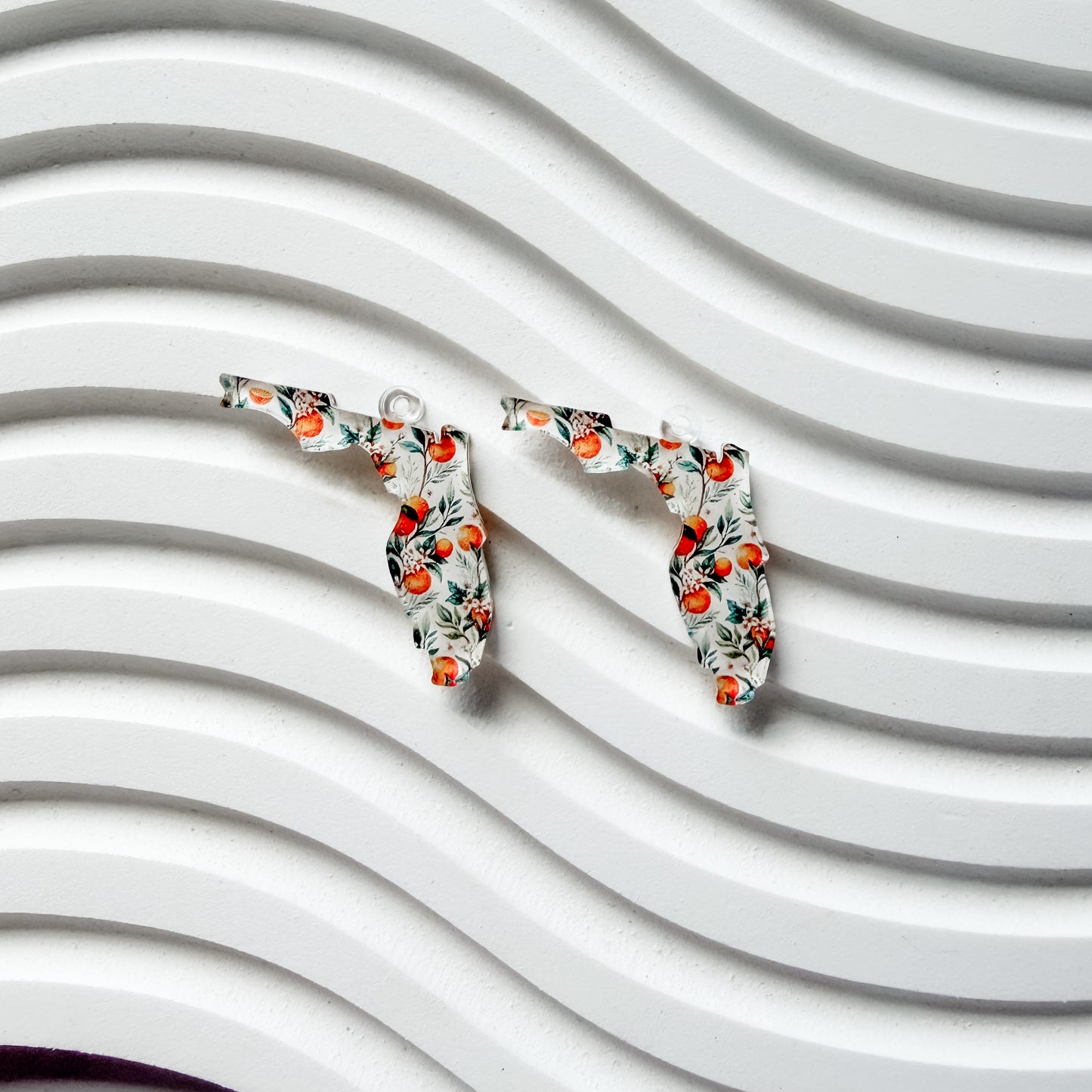 Sweet Florida Earring Blank (1 Pair), Acrylic Print & Cut, Laser Blank #76