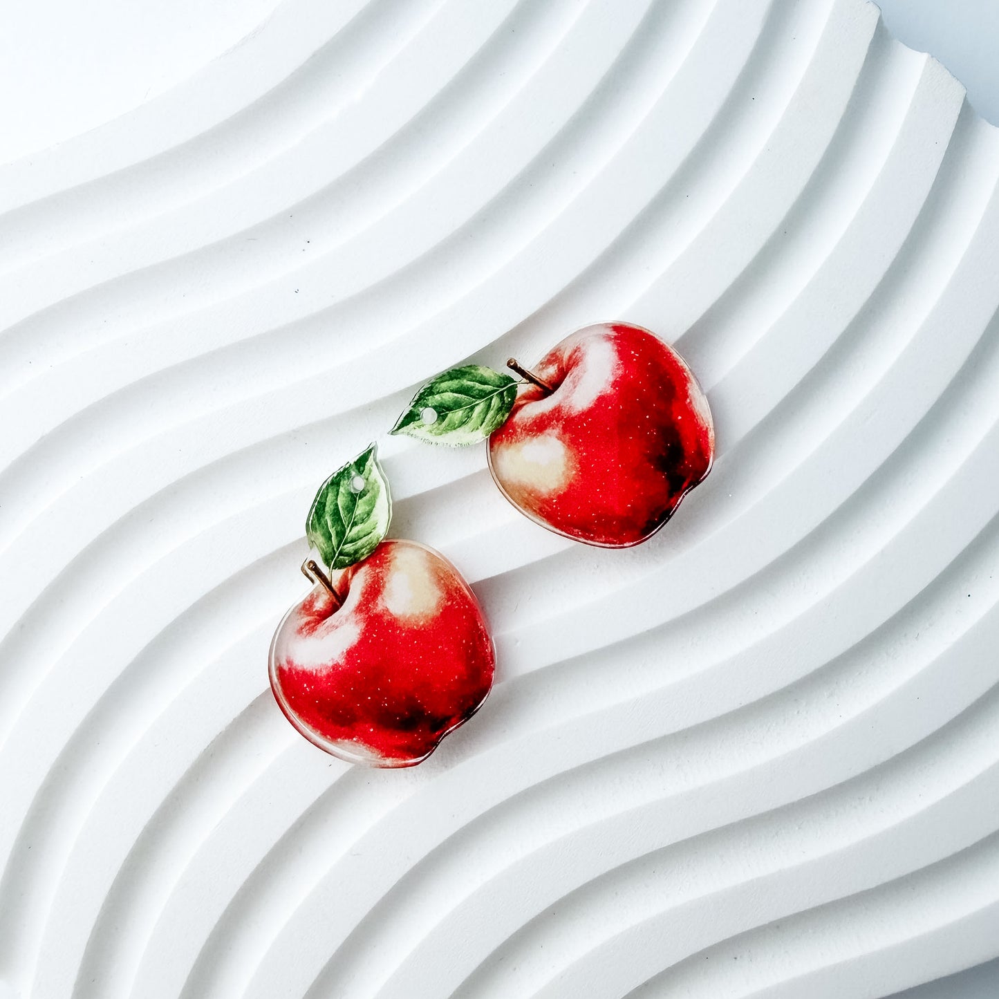 Classic Apple Earring Blank (1 Pair), Acrylic Print & Cut, Laser Blank #78