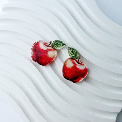 Classic Apple Earring Blank (1 Pair), Acrylic Print & Cut, Laser Blank #78