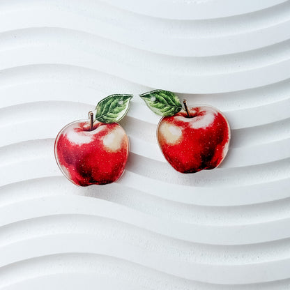 Classic Apple Earring Blank (1 Pair), Acrylic Print & Cut, Laser Blank #78