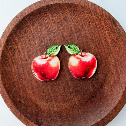Classic Apple Earring Blank (1 Pair), Acrylic Print & Cut, Laser Blank #78