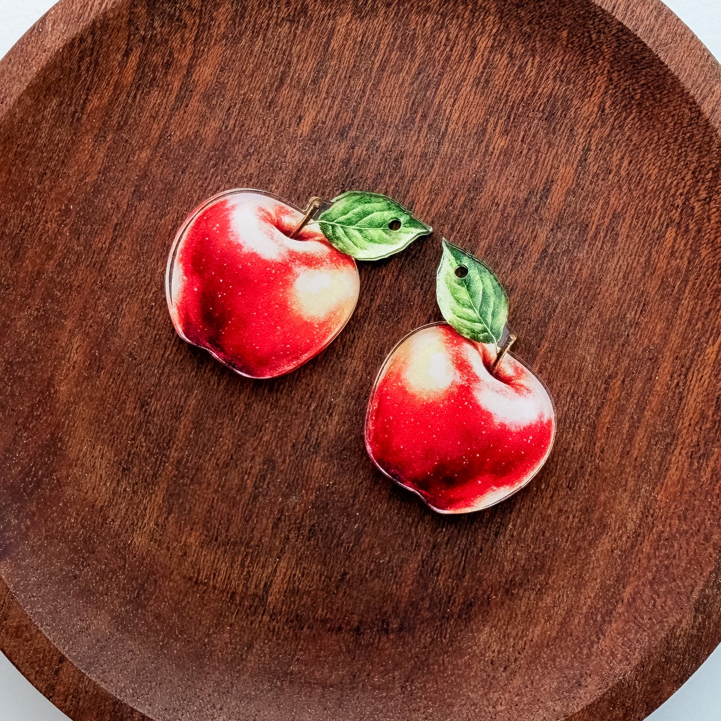 Classic Apple Earring Blank (1 Pair), Acrylic Print & Cut, Laser Blank #78