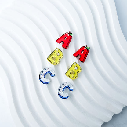 ABC Trio Earring Blank (1 Pair), Acrylic Print & Cut, Laser Blank #80