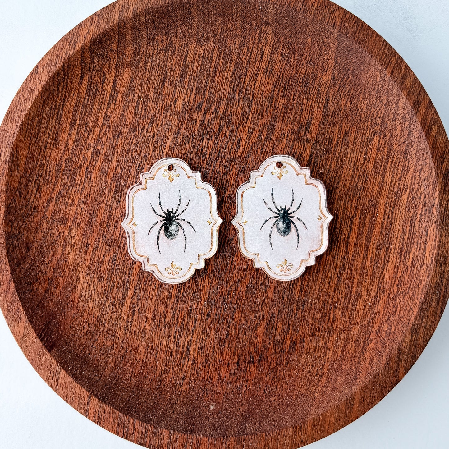 Victorian Widow Earring Blank (1 Pair), Acrylic Print & Cut, Laser Blank #85