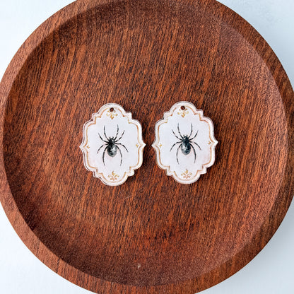 Victorian Widow Earring Blank (1 Pair), Acrylic Print & Cut, Laser Blank #85