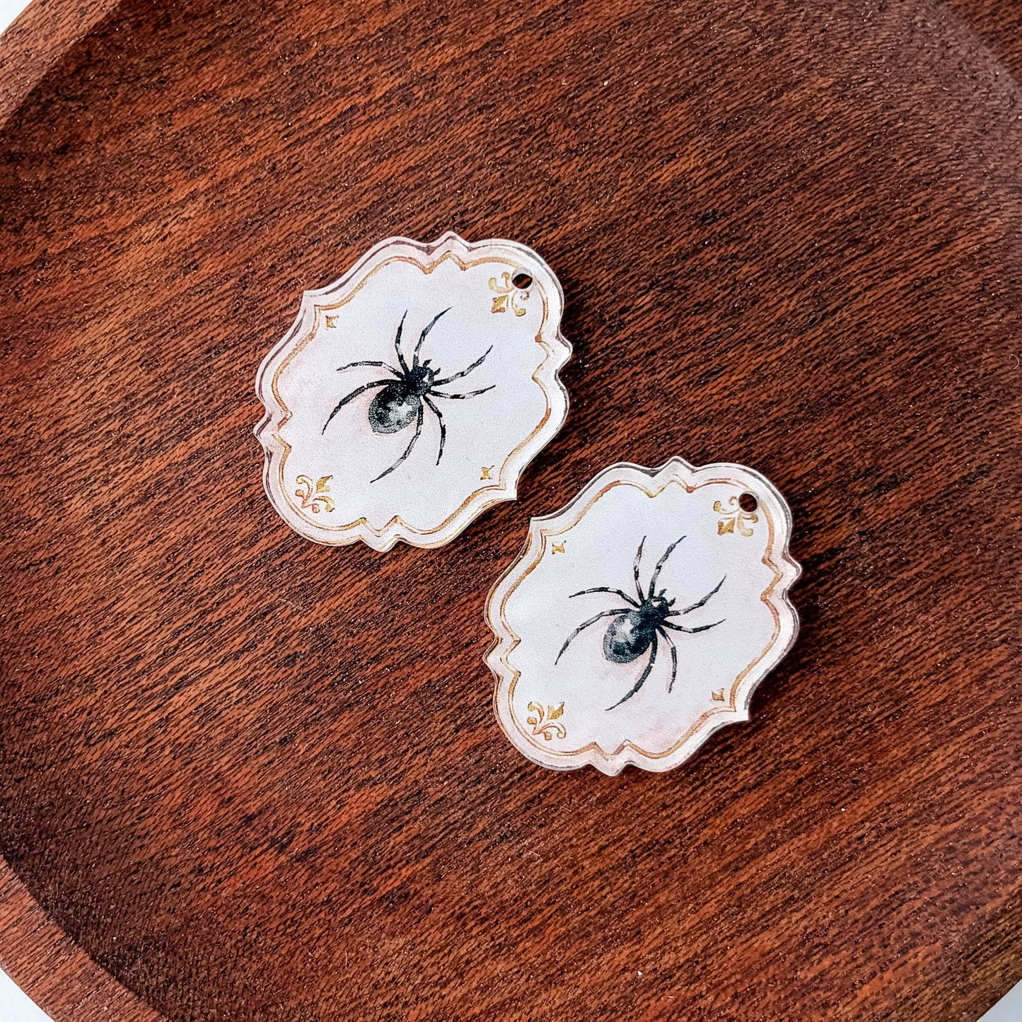 Victorian Widow Earring Blank (1 Pair), Acrylic Print & Cut, Laser Blank #85