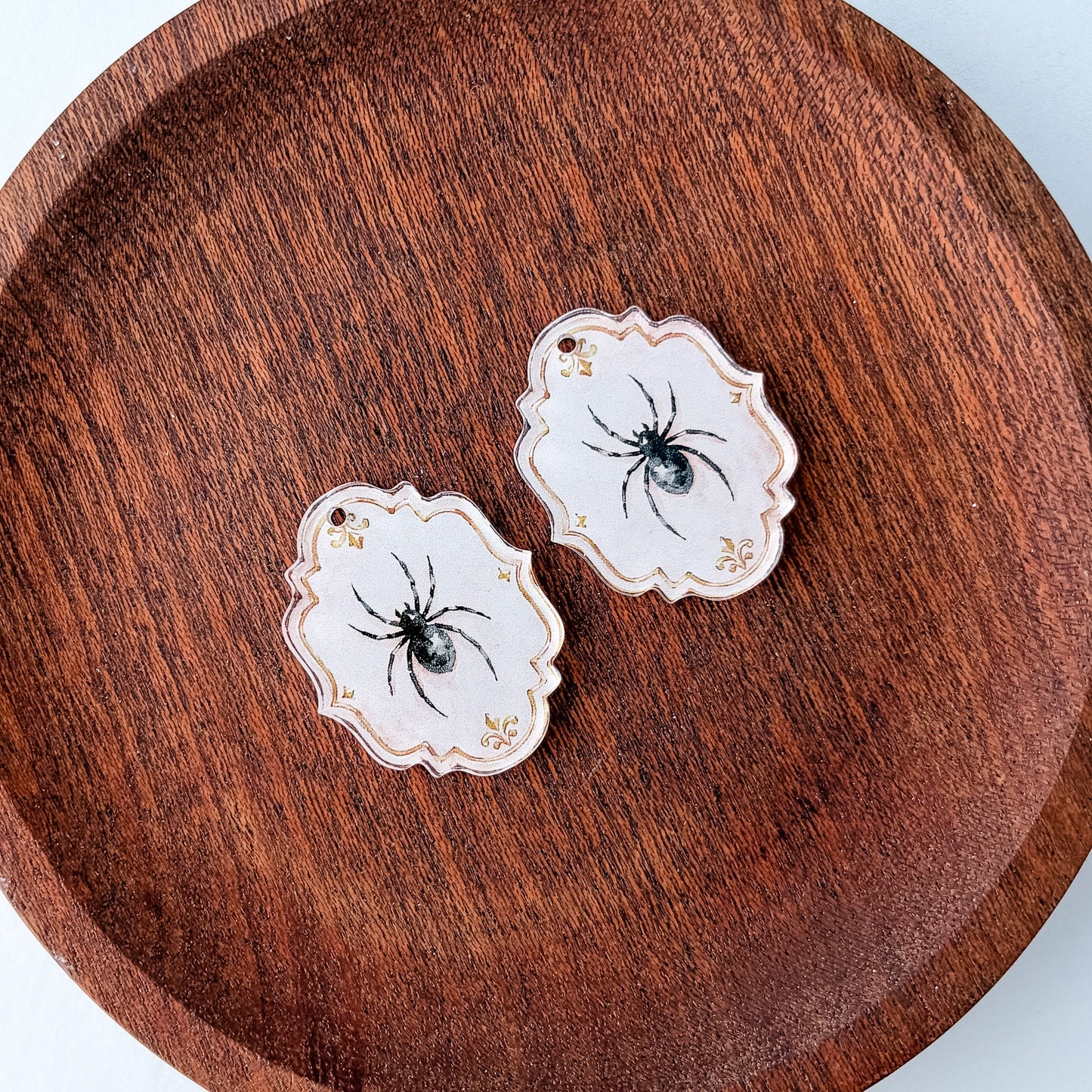 Victorian Widow Earring Blank (1 Pair), Acrylic Print & Cut, Laser Blank #85
