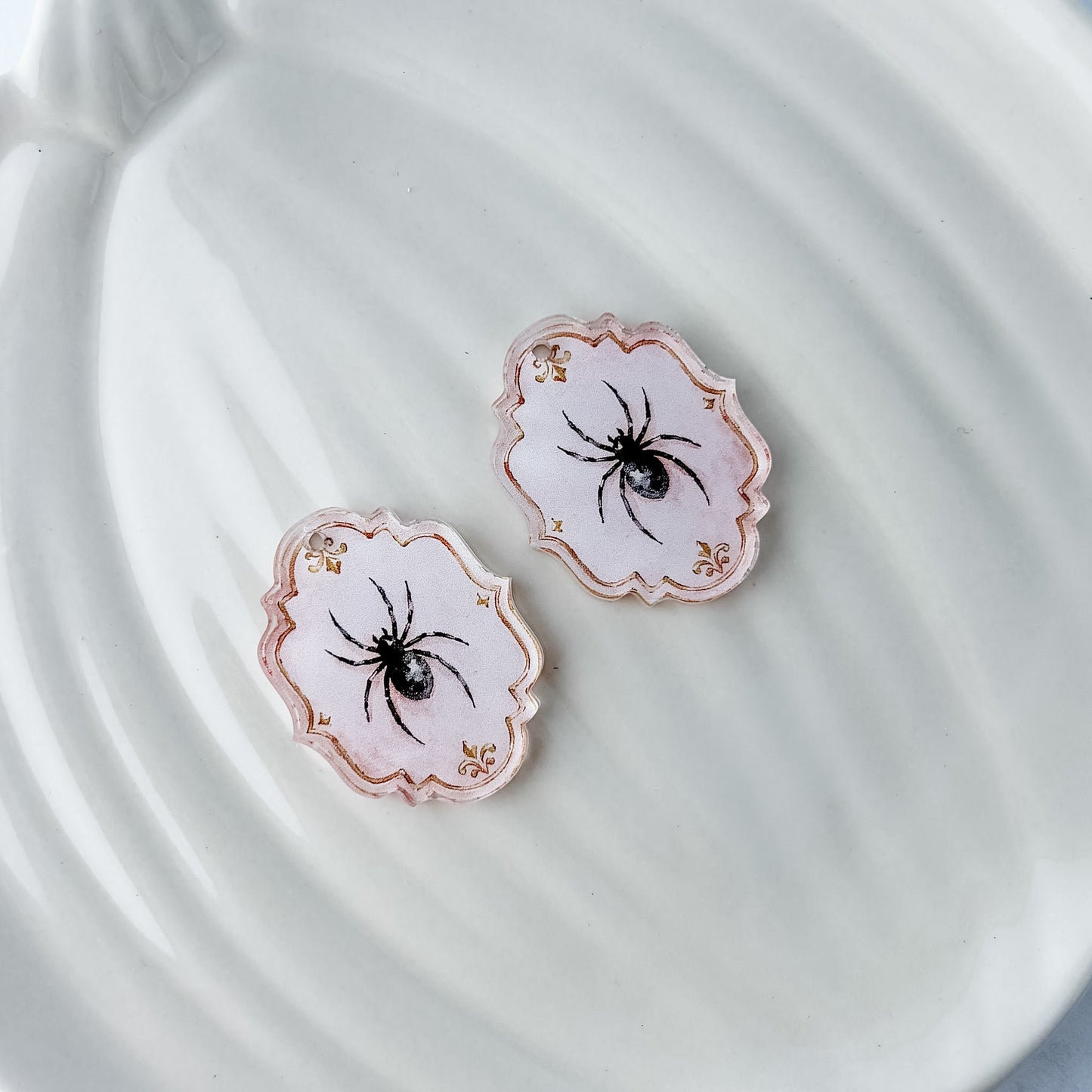 Victorian Widow Earring Blank (1 Pair), Acrylic Print & Cut, Laser Blank #85