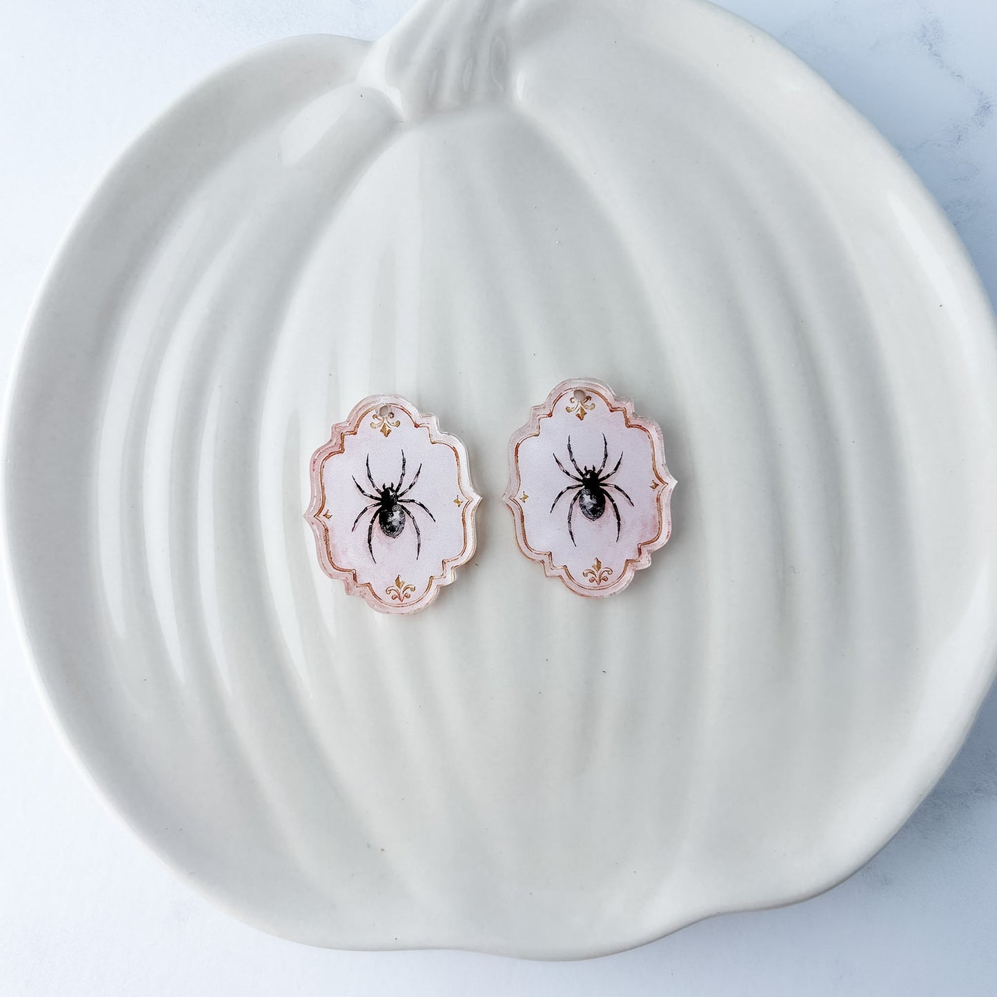 Victorian Widow Earring Blank (1 Pair), Acrylic Print & Cut, Laser Blank #85