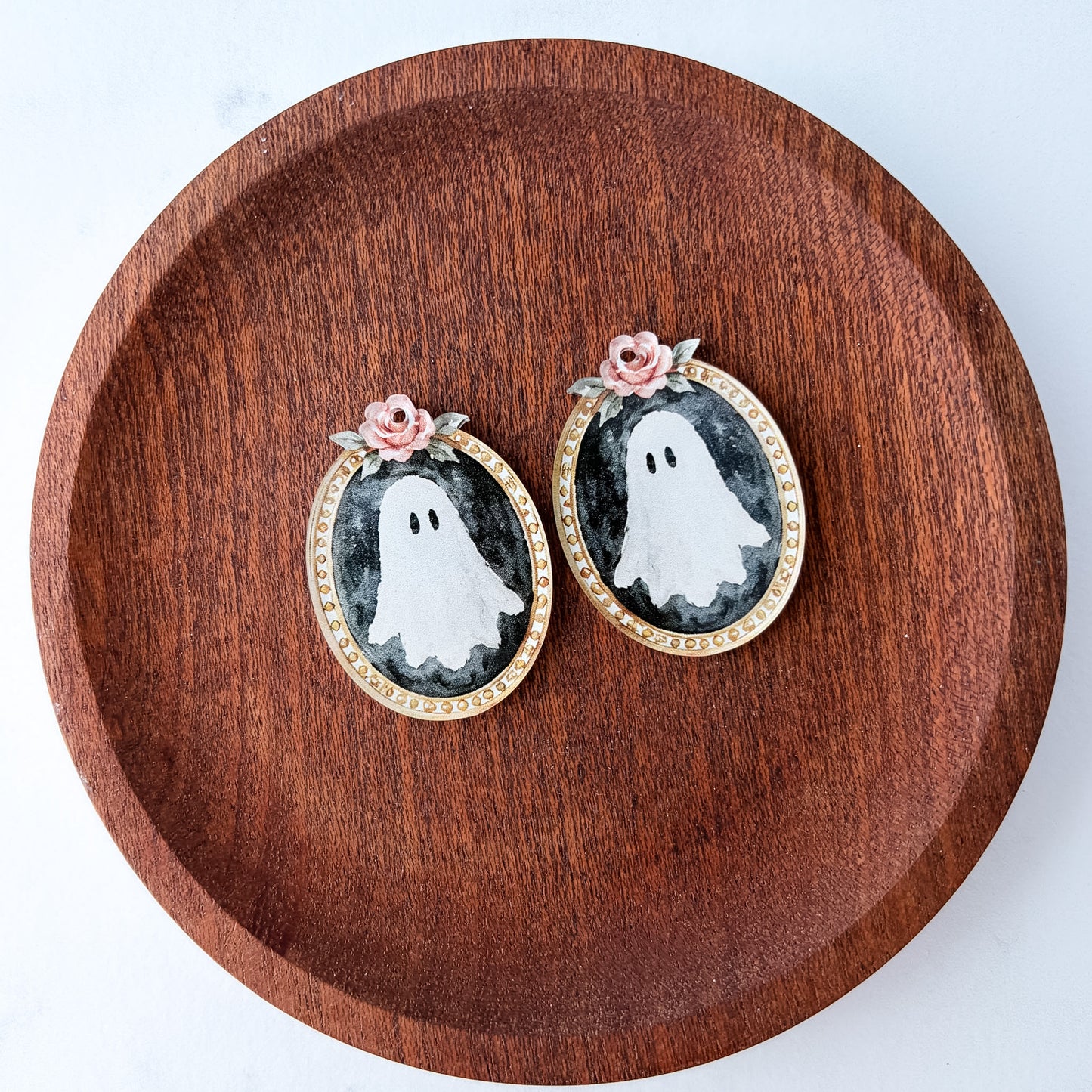 Antique Haunting Earring Blank (1 Pair), Acrylic Print & Cut, Laser Blank #83