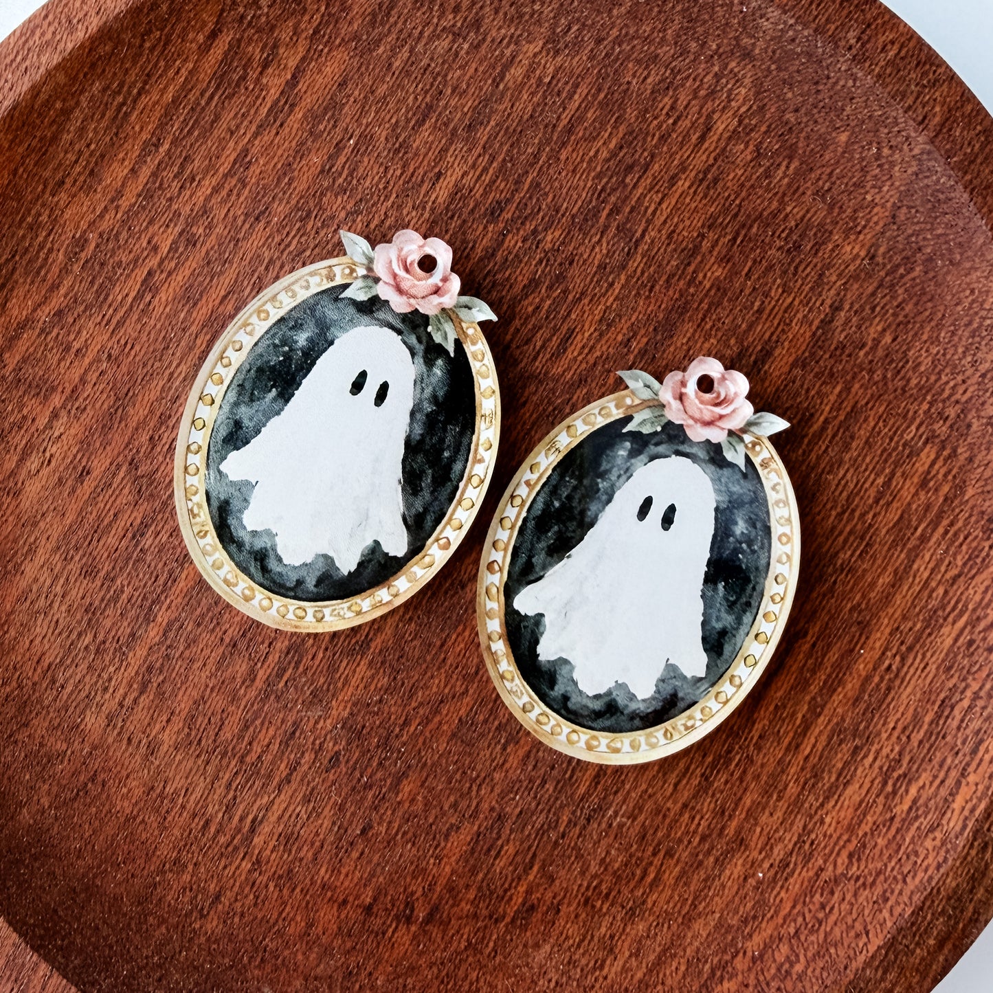 Antique Haunting Earring Blank (1 Pair), Acrylic Print & Cut, Laser Blank #83