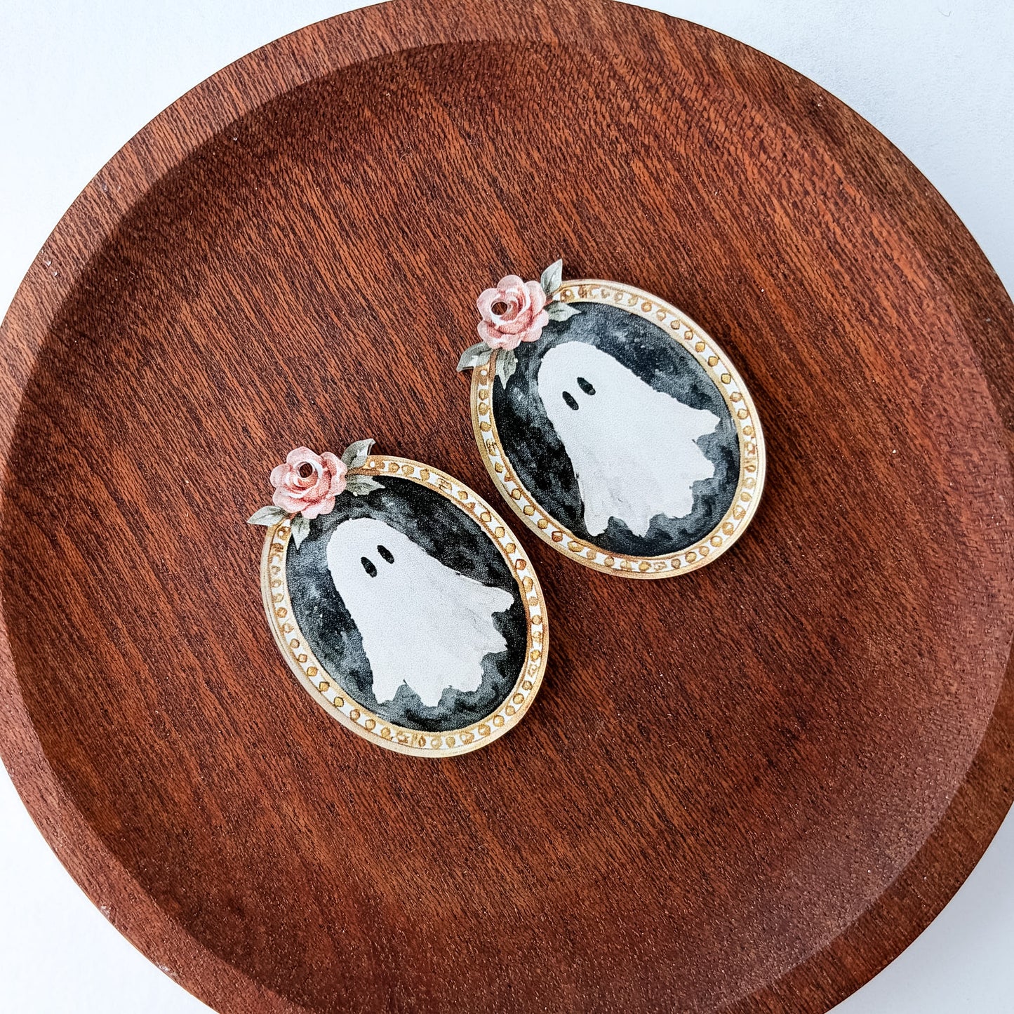 Antique Haunting Earring Blank (1 Pair), Acrylic Print & Cut, Laser Blank #83