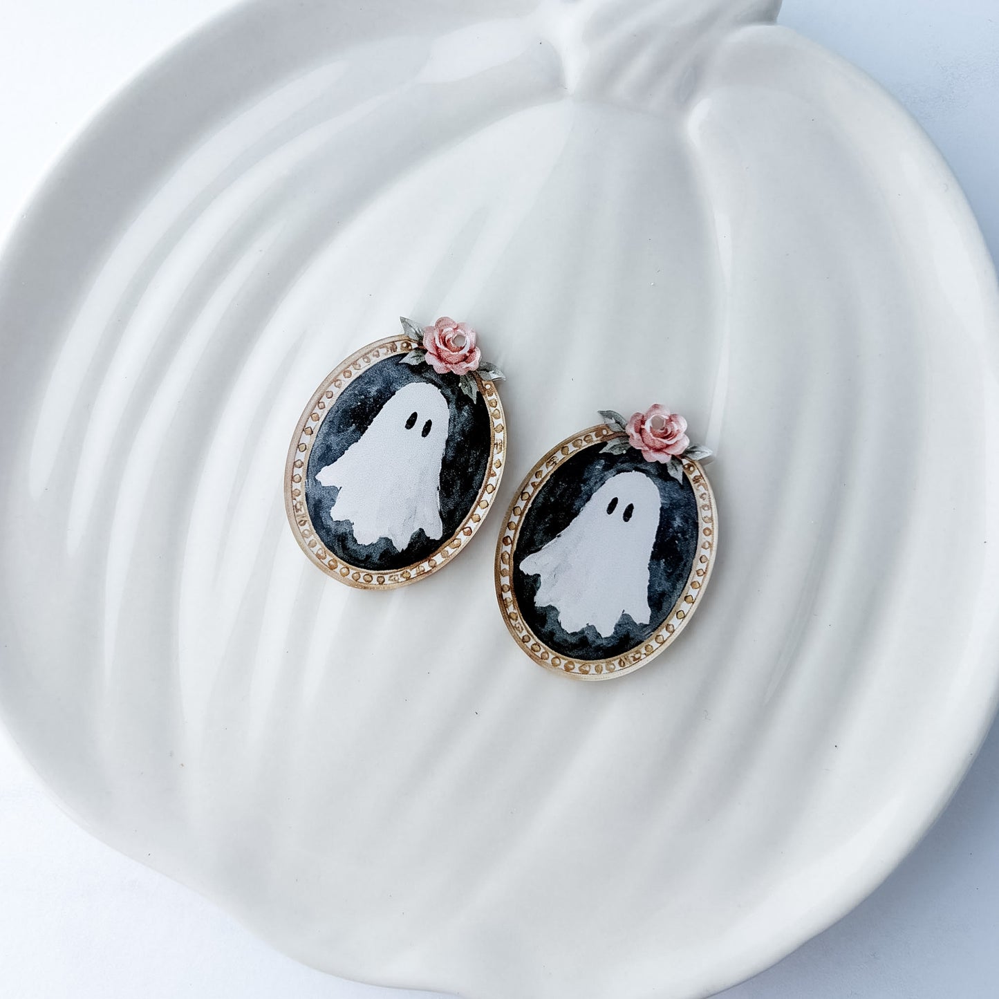 Antique Haunting Earring Blank (1 Pair), Acrylic Print & Cut, Laser Blank #83