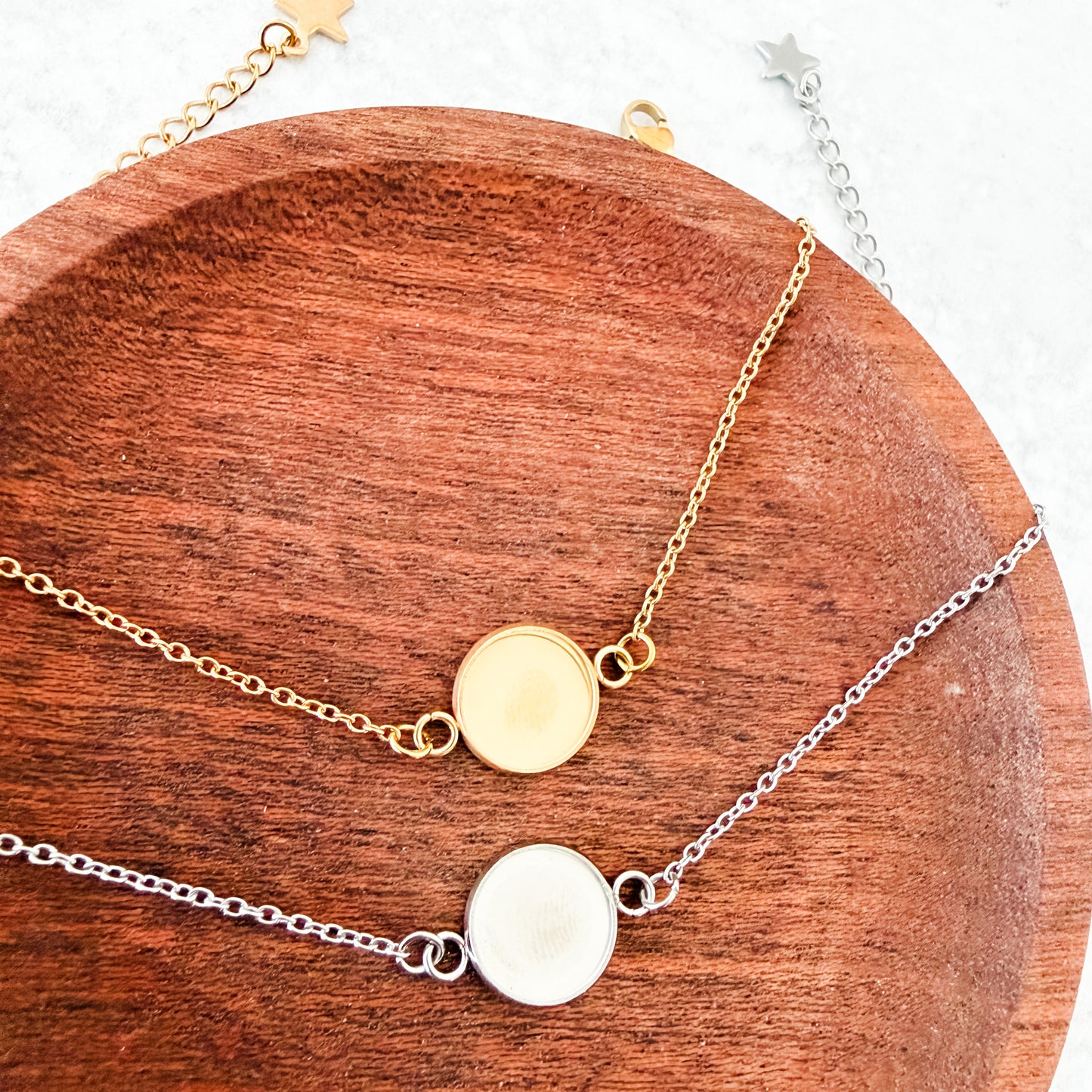 New Premium Bracelet Bezel Chain Findings (Choose Silver or Gold), 5 Pieces, Chain #35